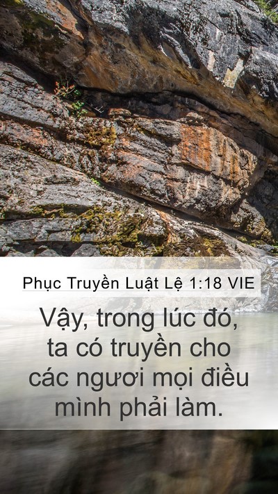 Phục Truyền Luật Lệ 1:18 VIE Mobile Phone Wallpaper - Vậy, trong lúc đó, ta có truyền cho các - Mobile Bible Verse Wallpaper