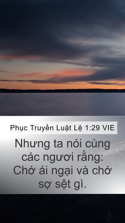 Phục Truyền Luật Lệ 1:29 VIE Bible Verse Image