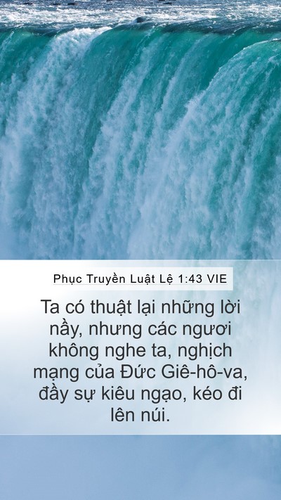 Phục Truyền Luật Lệ 1:43 VIE Bible Verse Image