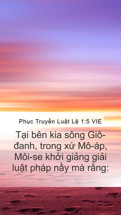 Phục Truyền Luật Lệ 1:5 VIE Bible Verse Image