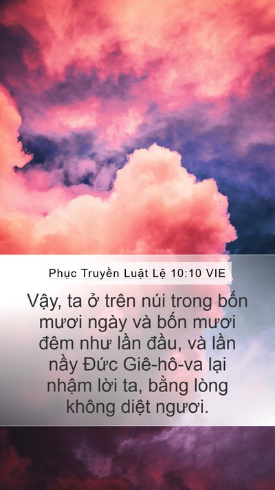 Phục Truyền Luật Lệ 10:10 VIE Bible Verse Image