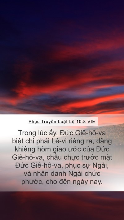 Phục Truyền Luật Lệ 10:8 VIE Bible Verse Image