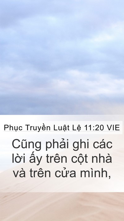 Phục Truyền Luật Lệ 11:20 VIE Bible Verse Image