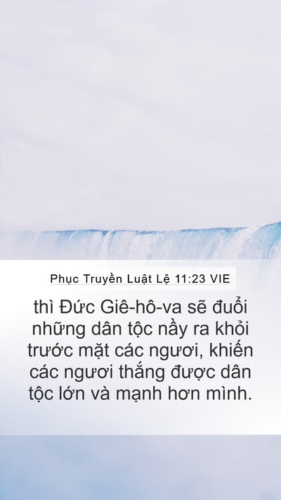 Phục Truyền Luật Lệ 11:23 VIE Bible Verse Image