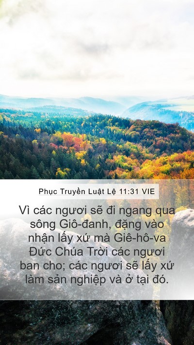 Phục Truyền Luật Lệ 11:31 VIE Bible Verse Image