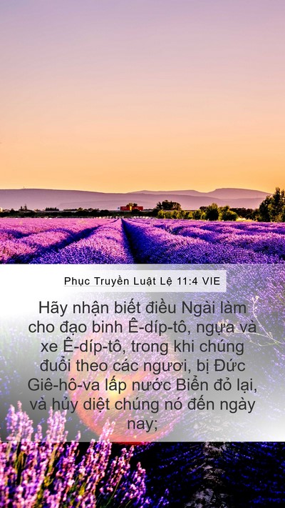 Phục Truyền Luật Lệ 11:4 VIE Bible Verse Image