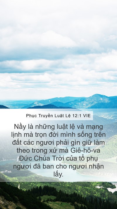 Phục Truyền Luật Lệ 12:1 VIE Bible Verse Image