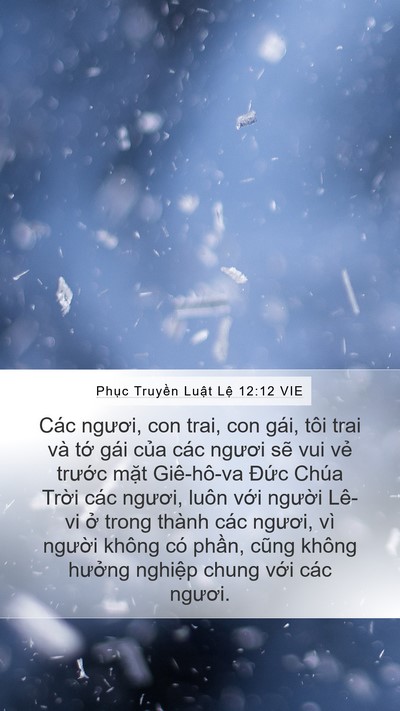 Phục Truyền Luật Lệ 12:12 VIE Bible Verse Image