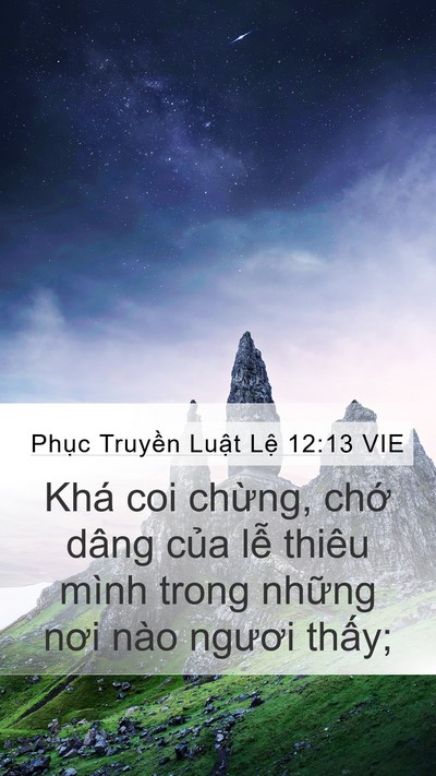Phục Truyền Luật Lệ 12:13 VIE Bible Verse Image