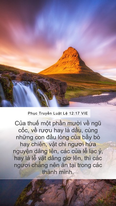Phục Truyền Luật Lệ 12:17 VIE Bible Verse Image