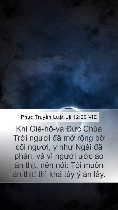 Phục Truyền Luật Lệ 12:20 VIE Bible Verse Image