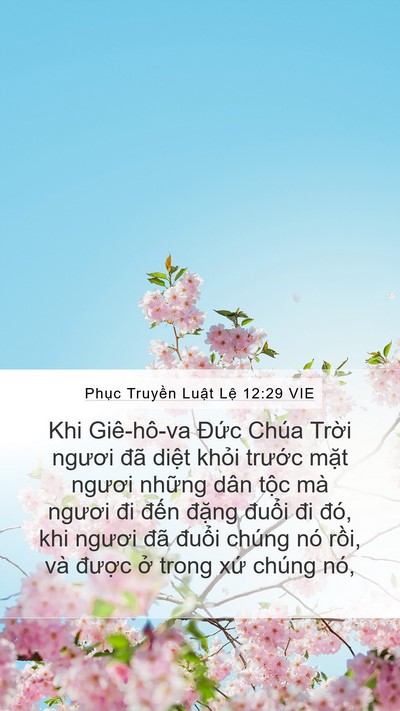 Phục Truyền Luật Lệ 12:29 VIE Bible Verse Image