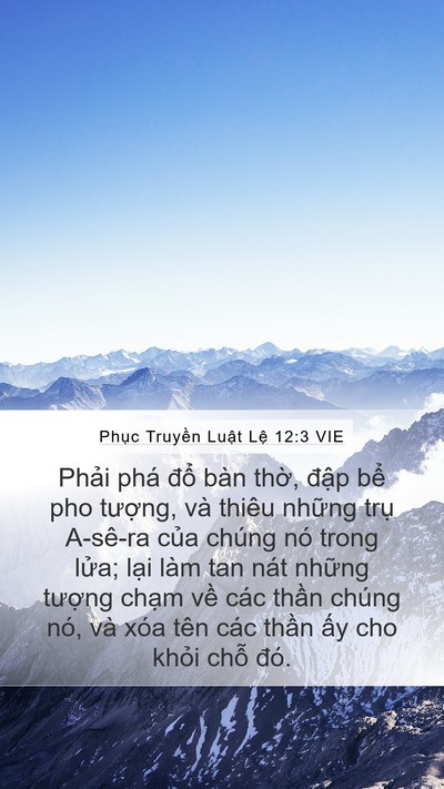 Phục Truyền Luật Lệ 12:3 VIE Bible Verse Image