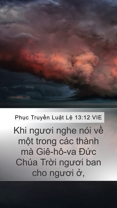 Phục Truyền Luật Lệ 13:12 VIE Bible Verse Image