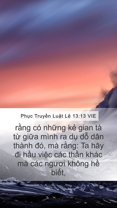 Phục Truyền Luật Lệ 13:13 VIE Bible Verse Image