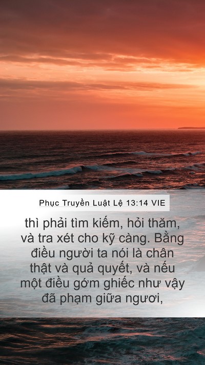 Phục Truyền Luật Lệ 13:14 VIE Bible Verse Image