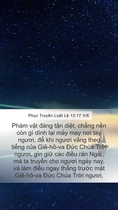 Phục Truyền Luật Lệ 13:17 VIE Bible Verse Image