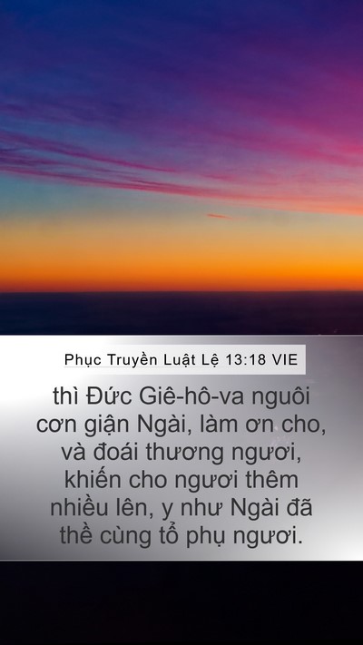 Phục Truyền Luật Lệ 13:18 VIE Bible Verse Image