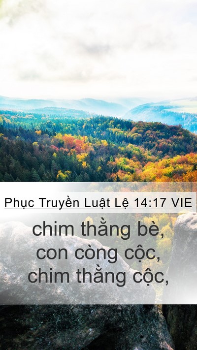 Phục Truyền Luật Lệ 14:17 VIE Mobile Phone Wallpaper - chim thằng bè, con còng cộc, chim thằng - Mobile Bible Verse Wallpaper