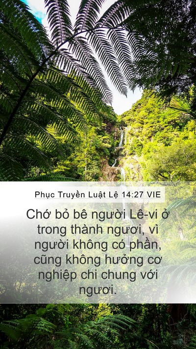 Phục Truyền Luật Lệ 14:27 VIE Bible Verse Image