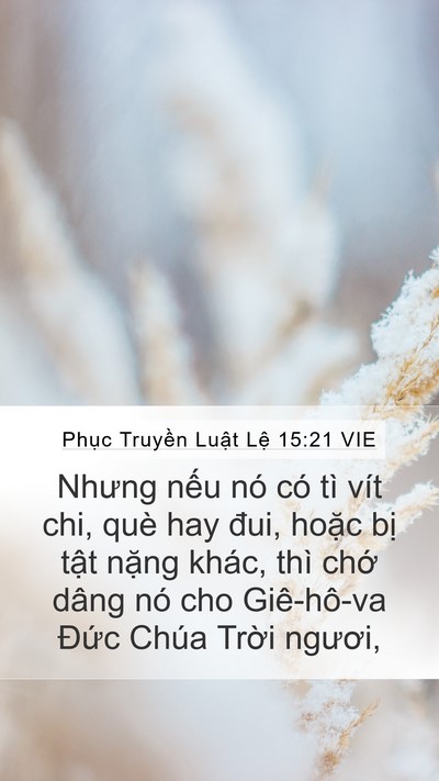 Phục Truyền Luật Lệ 15:21 VIE Bible Verse Image