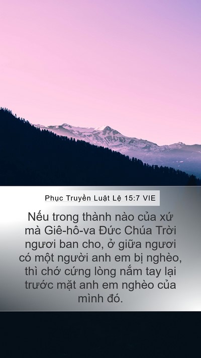 Phục Truyền Luật Lệ 15:7 VIE Bible Verse Image