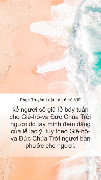 Phục Truyền Luật Lệ 16:10 VIE Bible Verse Image