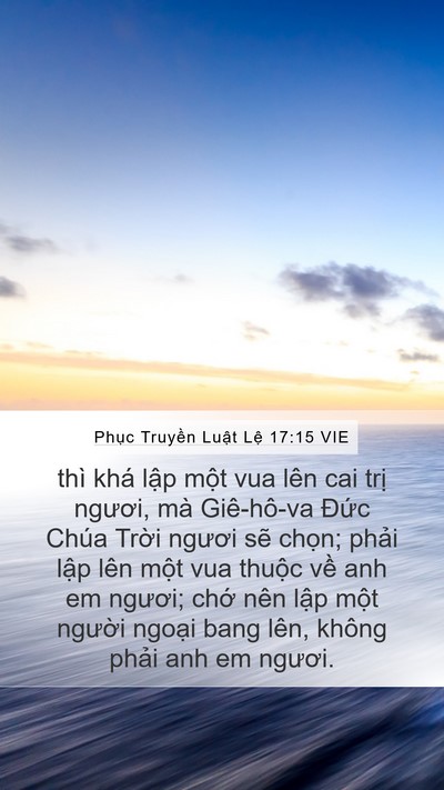 Phục Truyền Luật Lệ 17:15 VIE Bible Verse Image