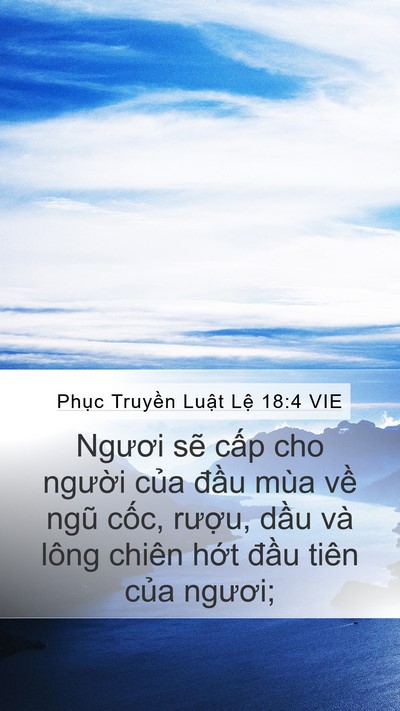 Phục Truyền Luật Lệ 18:4 VIE Bible Verse Image