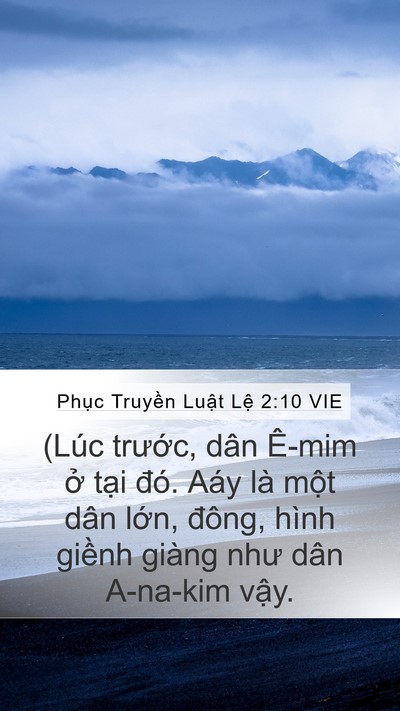 Phục Truyền Luật Lệ 2:10 VIE Bible Verse Image