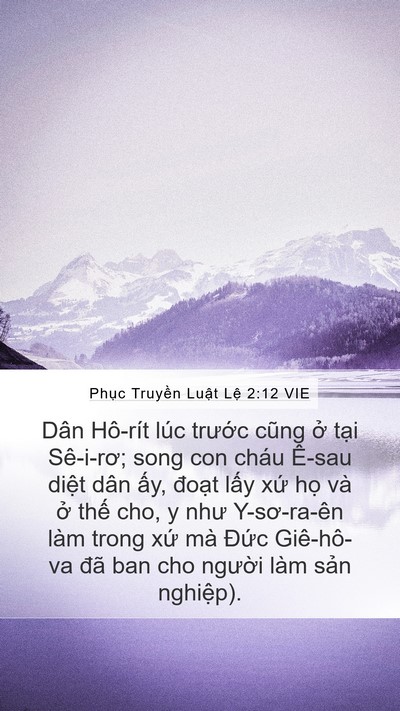 Phục Truyền Luật Lệ 2:12 VIE Bible Verse Image