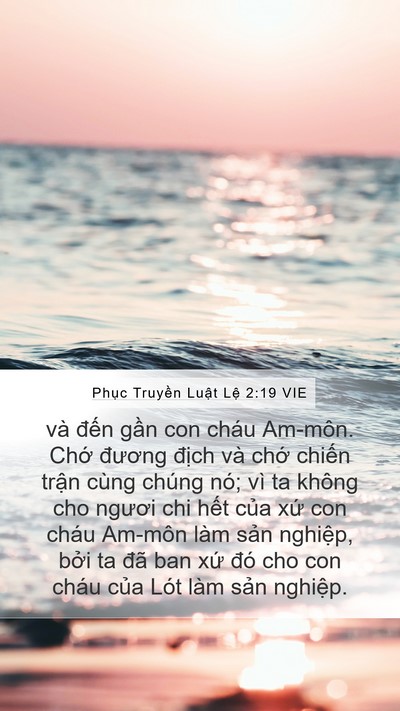 Phục Truyền Luật Lệ 2:19 VIE Bible Verse Image