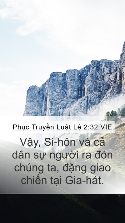 Phục Truyền Luật Lệ 2:32 VIE Bible Verse Image
