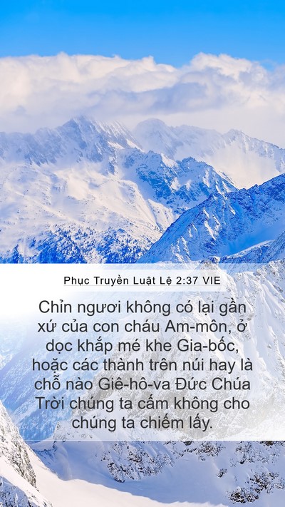 Phục Truyền Luật Lệ 2:37 VIE Bible Verse Image