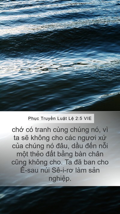 Phục Truyền Luật Lệ 2:5 VIE Bible Verse Image