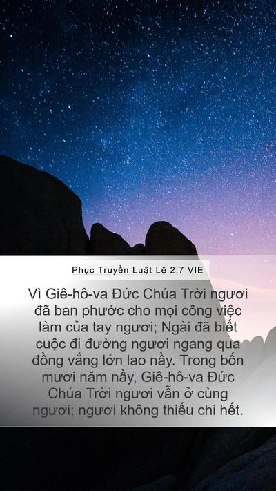 Phục Truyền Luật Lệ 2:7 VIE Bible Verse Image