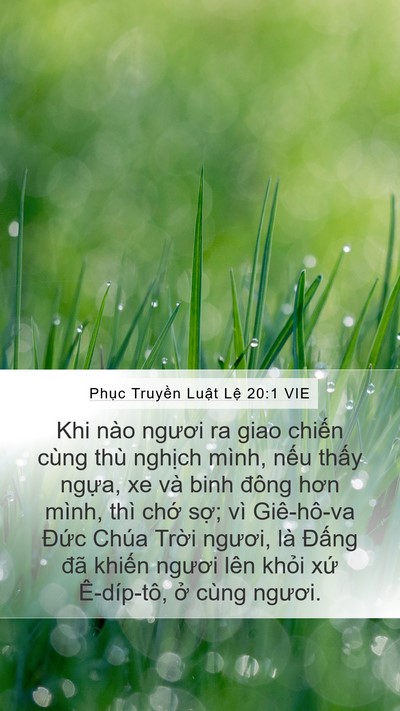 Phục Truyền Luật Lệ 20:1 VIE Bible Verse Image