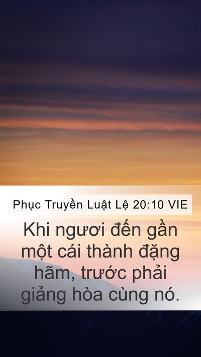Phục Truyền Luật Lệ 20:10 VIE Bible Verse Image