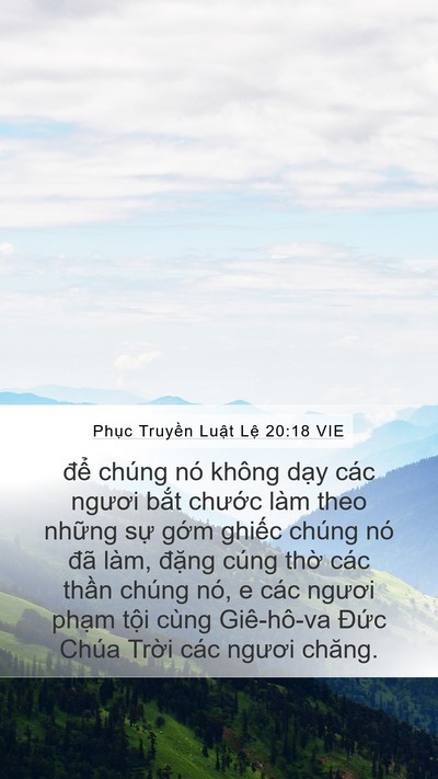 Phục Truyền Luật Lệ 20:18 VIE Bible Verse Image