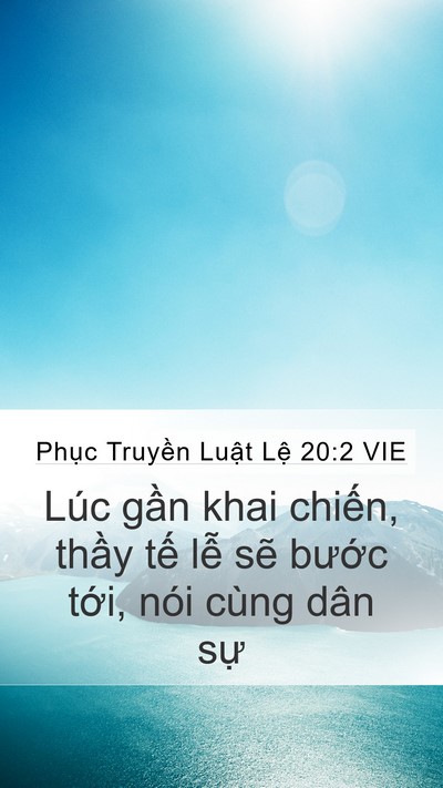 Phục Truyền Luật Lệ 20:2 VIE Bible Verse Image