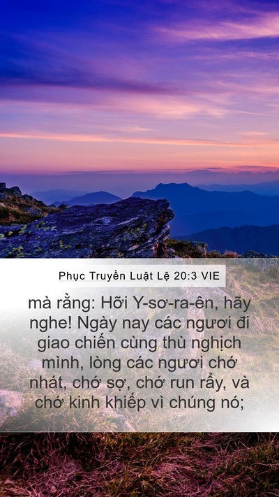 Phục Truyền Luật Lệ 20:3 VIE Bible Verse Image