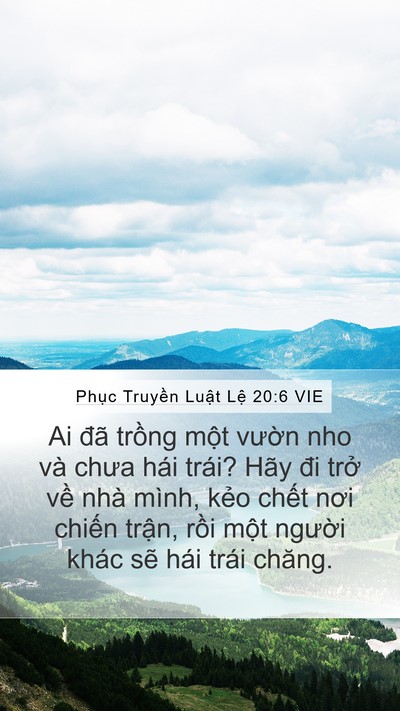 Phục Truyền Luật Lệ 20:6 VIE Bible Verse Image
