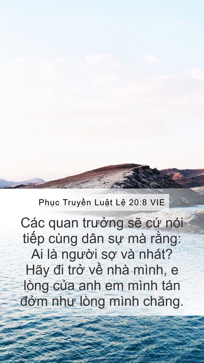Phục Truyền Luật Lệ 20:8 VIE Bible Verse Image