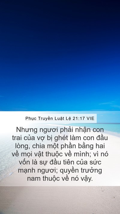 Phục Truyền Luật Lệ 21:17 VIE Bible Verse Image