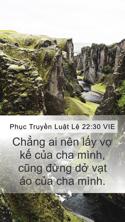 Phục Truyền Luật Lệ 22:30 VIE Bible Verse Image
