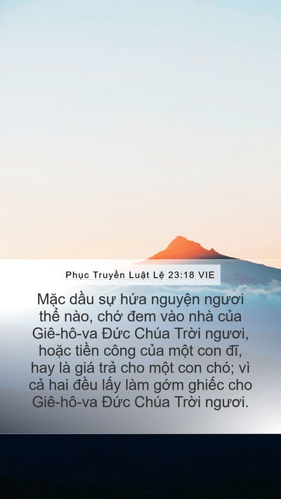 Phục Truyền Luật Lệ 23:18 VIE Bible Verse Image