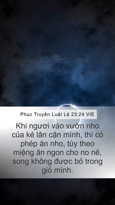 Phục Truyền Luật Lệ 23:24 VIE Bible Verse Image