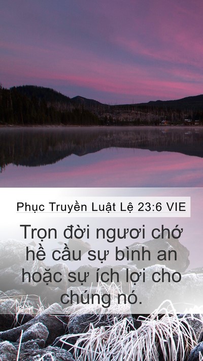 Phục Truyền Luật Lệ 23:6 VIE Bible Verse Image