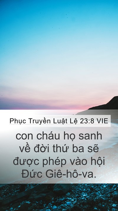 Phục Truyền Luật Lệ 23:8 VIE Bible Verse Image