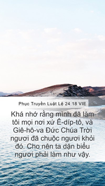 Phục Truyền Luật Lệ 24:18 VIE Bible Verse Image